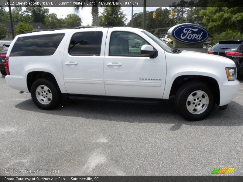 Summit White / Light Titanium/Dark Titanium 2012 Chevrolet Suburban LT