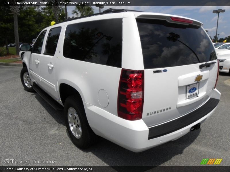 Summit White / Light Titanium/Dark Titanium 2012 Chevrolet Suburban LT