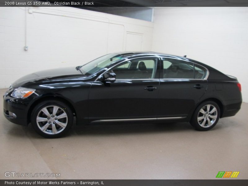 Obsidian Black / Black 2008 Lexus GS 350 AWD