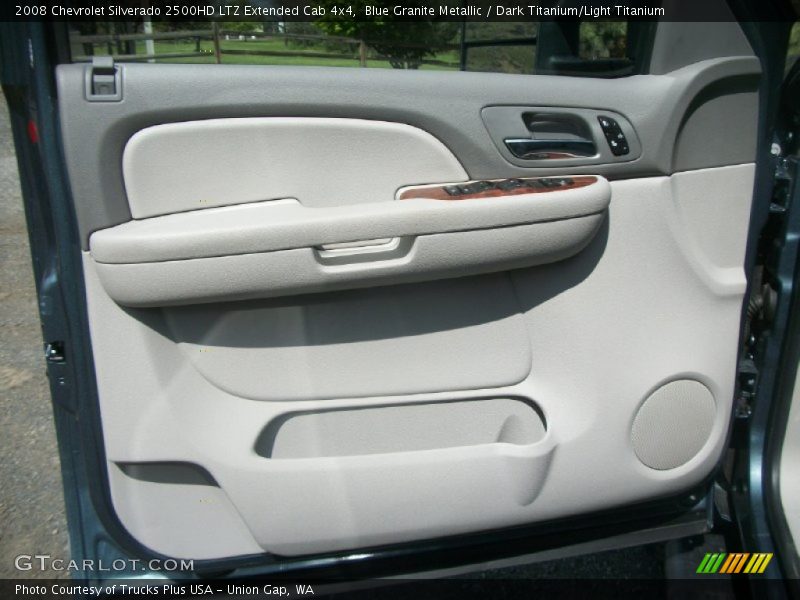 Blue Granite Metallic / Dark Titanium/Light Titanium 2008 Chevrolet Silverado 2500HD LTZ Extended Cab 4x4
