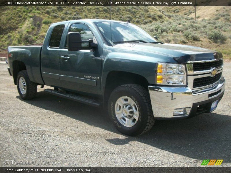 Blue Granite Metallic / Dark Titanium/Light Titanium 2008 Chevrolet Silverado 2500HD LTZ Extended Cab 4x4