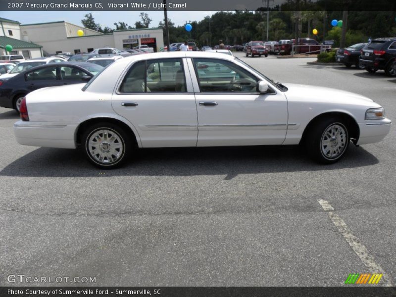 Vibrant White / Light Camel 2007 Mercury Grand Marquis GS