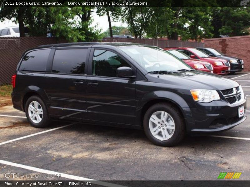 Dark Charcoal Pearl / Black/Light Graystone 2012 Dodge Grand Caravan SXT