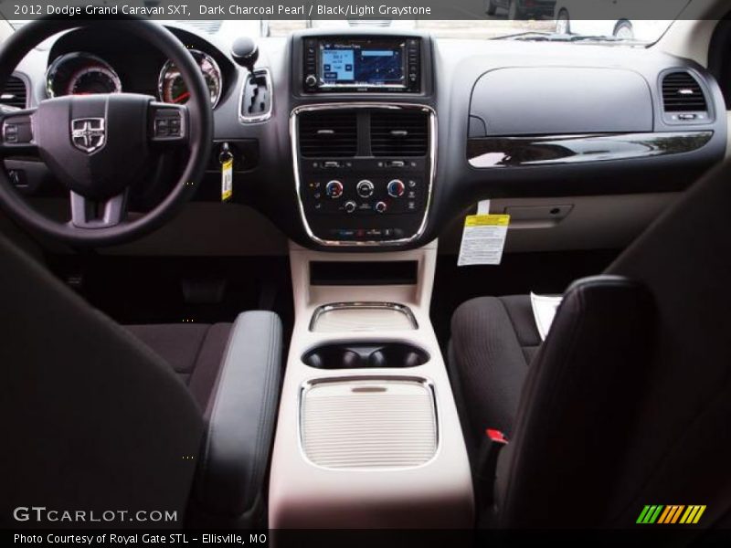 Dark Charcoal Pearl / Black/Light Graystone 2012 Dodge Grand Caravan SXT