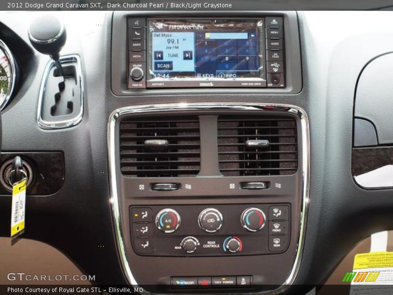 Dark Charcoal Pearl / Black/Light Graystone 2012 Dodge Grand Caravan SXT