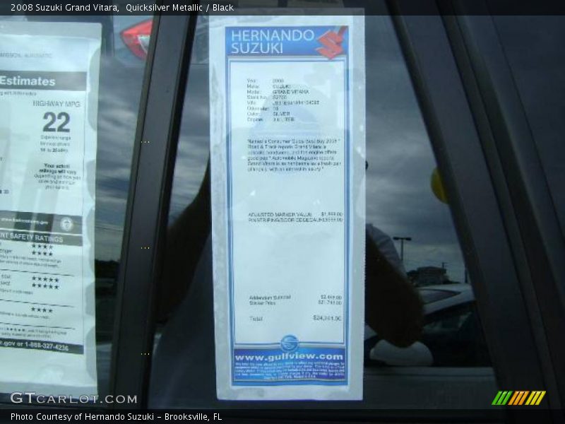 Quicksilver Metallic / Black 2008 Suzuki Grand Vitara