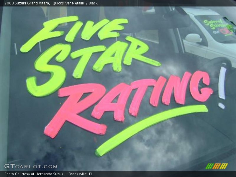 Quicksilver Metallic / Black 2008 Suzuki Grand Vitara