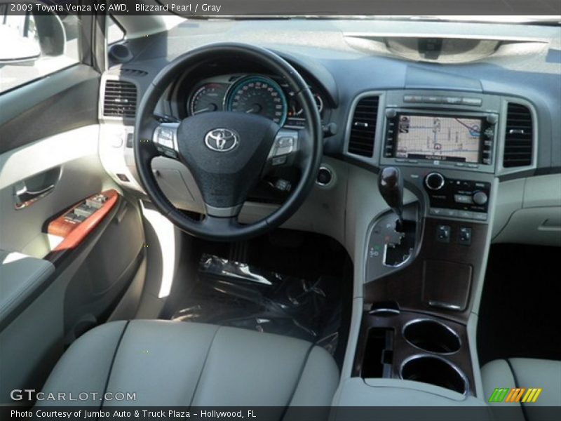 Blizzard Pearl / Gray 2009 Toyota Venza V6 AWD