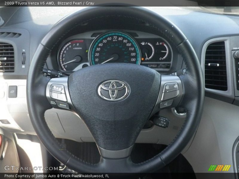 Blizzard Pearl / Gray 2009 Toyota Venza V6 AWD