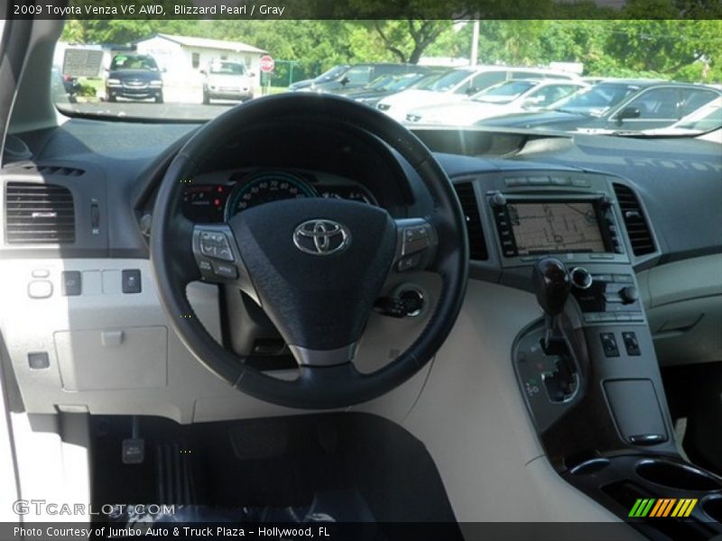 Blizzard Pearl / Gray 2009 Toyota Venza V6 AWD