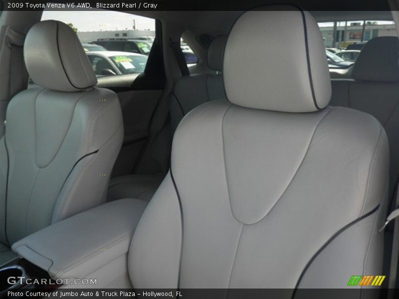 Blizzard Pearl / Gray 2009 Toyota Venza V6 AWD