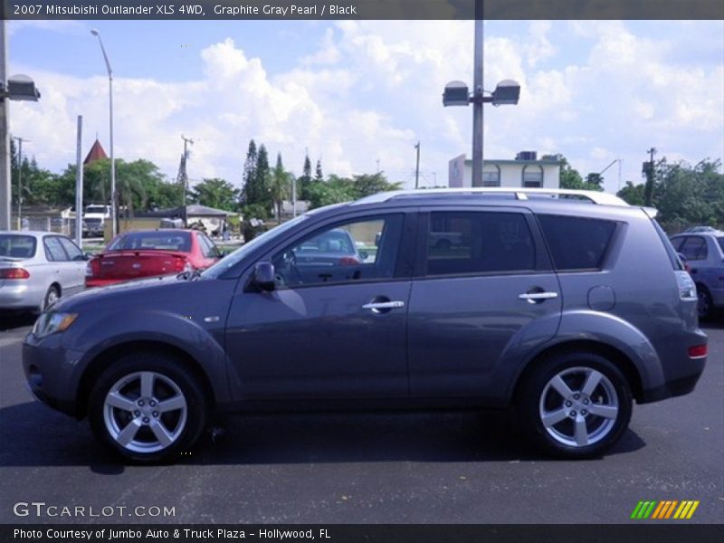 Graphite Gray Pearl / Black 2007 Mitsubishi Outlander XLS 4WD