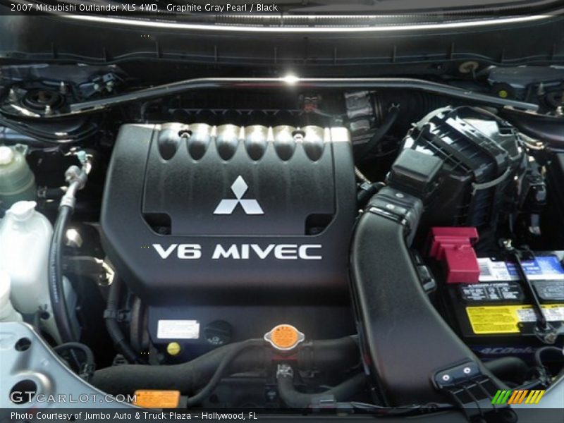 Graphite Gray Pearl / Black 2007 Mitsubishi Outlander XLS 4WD