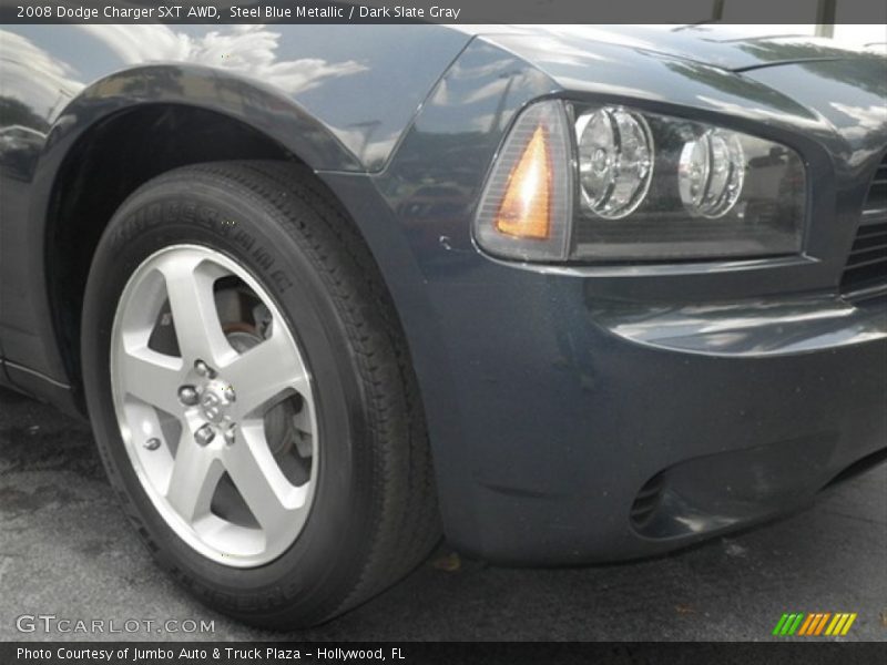 Steel Blue Metallic / Dark Slate Gray 2008 Dodge Charger SXT AWD