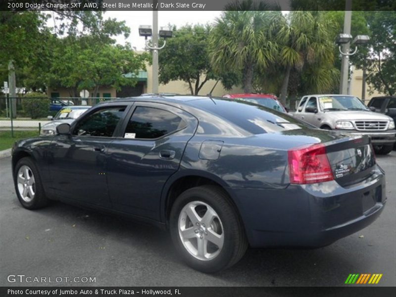 Steel Blue Metallic / Dark Slate Gray 2008 Dodge Charger SXT AWD
