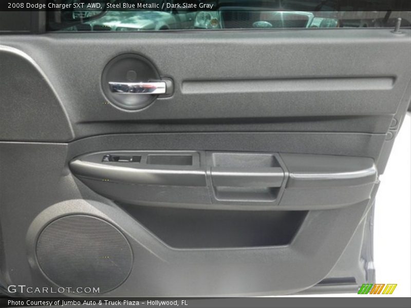 Steel Blue Metallic / Dark Slate Gray 2008 Dodge Charger SXT AWD