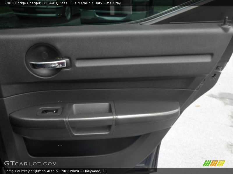 Steel Blue Metallic / Dark Slate Gray 2008 Dodge Charger SXT AWD
