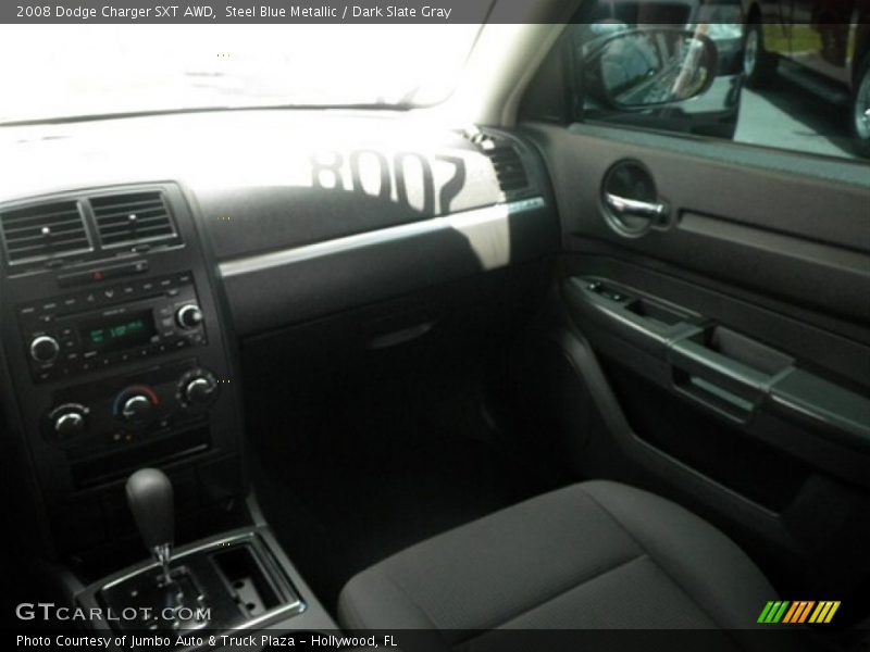 Steel Blue Metallic / Dark Slate Gray 2008 Dodge Charger SXT AWD