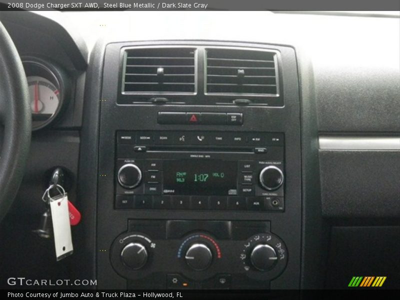 Steel Blue Metallic / Dark Slate Gray 2008 Dodge Charger SXT AWD