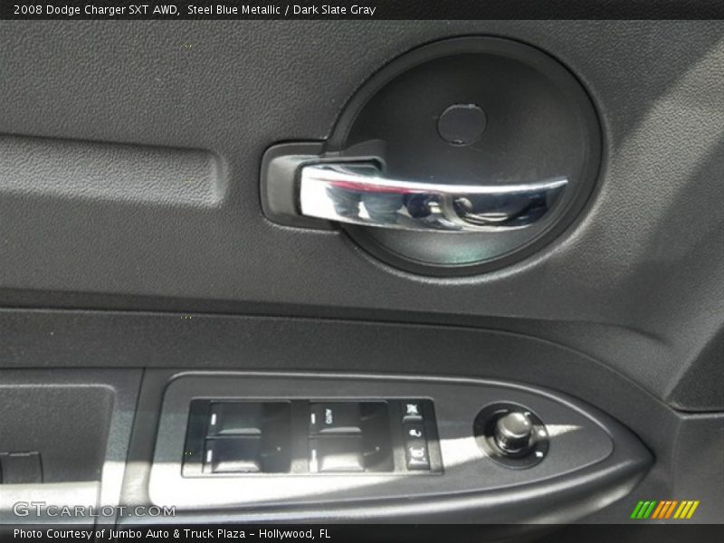 Steel Blue Metallic / Dark Slate Gray 2008 Dodge Charger SXT AWD