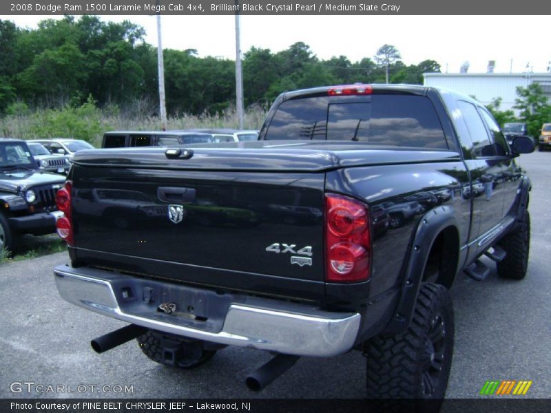 Brilliant Black Crystal Pearl / Medium Slate Gray 2008 Dodge Ram 1500 Laramie Mega Cab 4x4