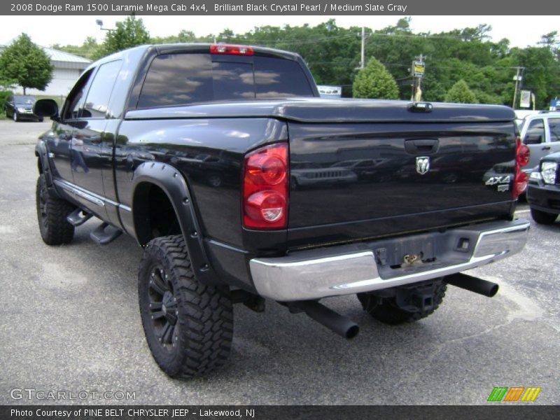Brilliant Black Crystal Pearl / Medium Slate Gray 2008 Dodge Ram 1500 Laramie Mega Cab 4x4