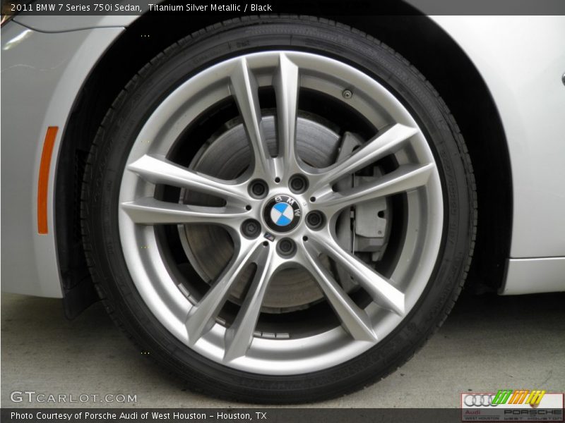 Titanium Silver Metallic / Black 2011 BMW 7 Series 750i Sedan