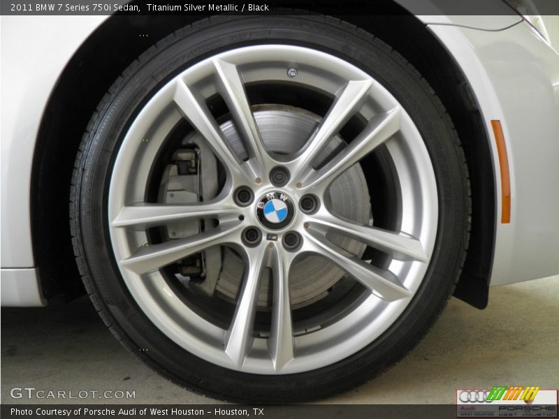 Titanium Silver Metallic / Black 2011 BMW 7 Series 750i Sedan