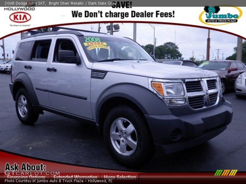 Bright Silver Metallic / Dark Slate Gray 2008 Dodge Nitro SXT