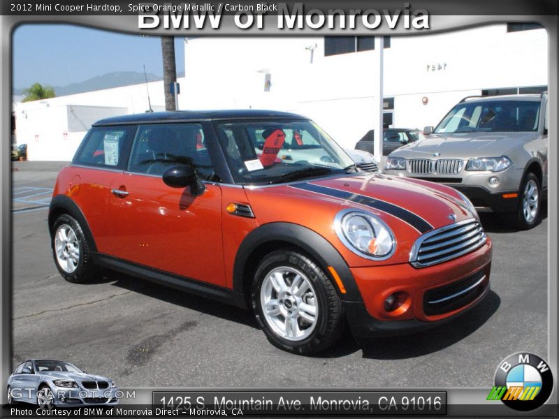Spice Orange Metallic / Carbon Black 2012 Mini Cooper Hardtop