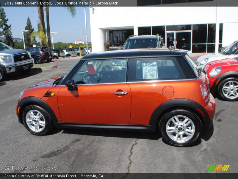 Spice Orange Metallic / Carbon Black 2012 Mini Cooper Hardtop