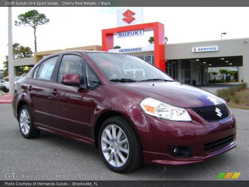 Cherry Red Metallic / Black 2008 Suzuki SX4 Sport Sedan