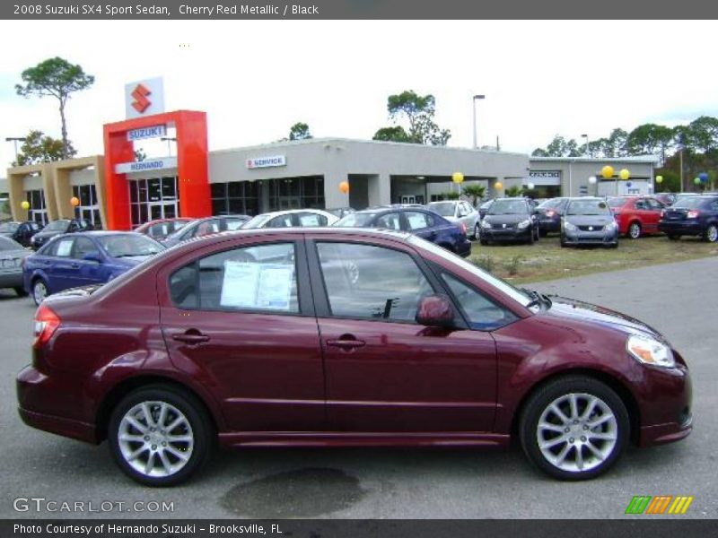 Cherry Red Metallic / Black 2008 Suzuki SX4 Sport Sedan