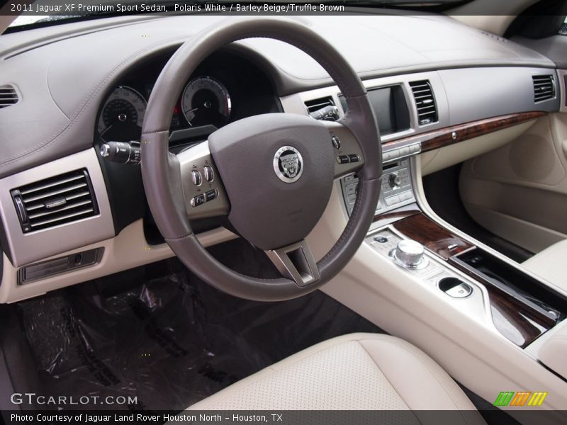 Polaris White / Barley Beige/Truffle Brown 2011 Jaguar XF Premium Sport Sedan