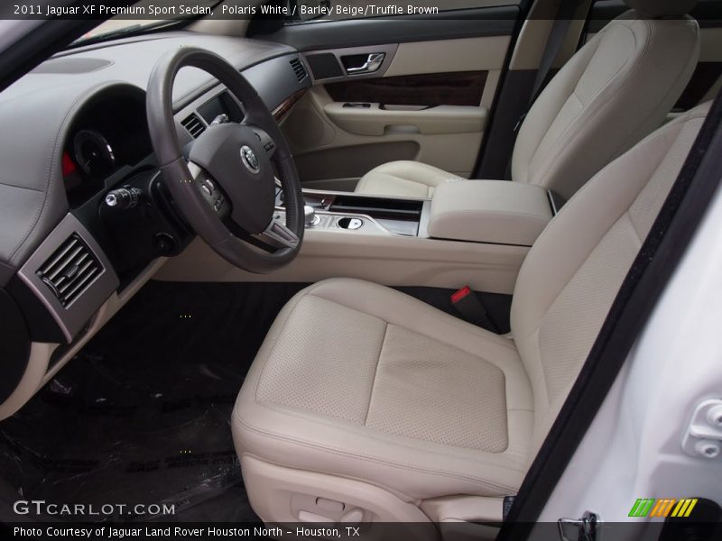 Polaris White / Barley Beige/Truffle Brown 2011 Jaguar XF Premium Sport Sedan