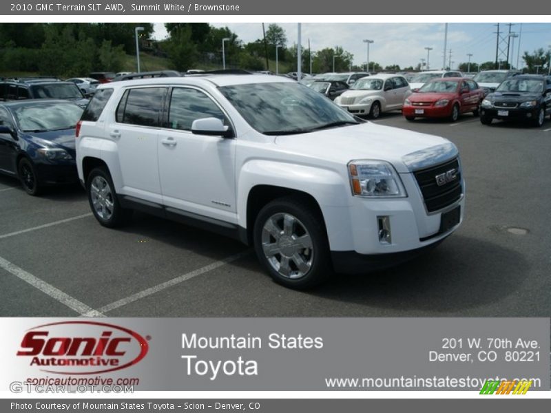 Summit White / Brownstone 2010 GMC Terrain SLT AWD