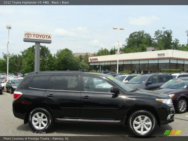 Black / Black 2012 Toyota Highlander V6 4WD