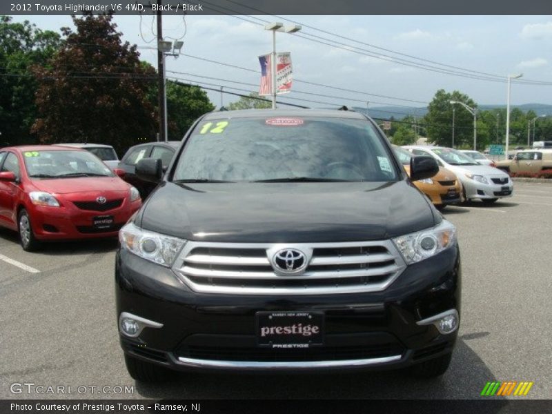 Black / Black 2012 Toyota Highlander V6 4WD