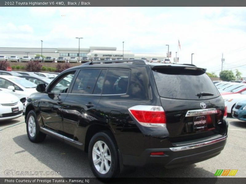 Black / Black 2012 Toyota Highlander V6 4WD