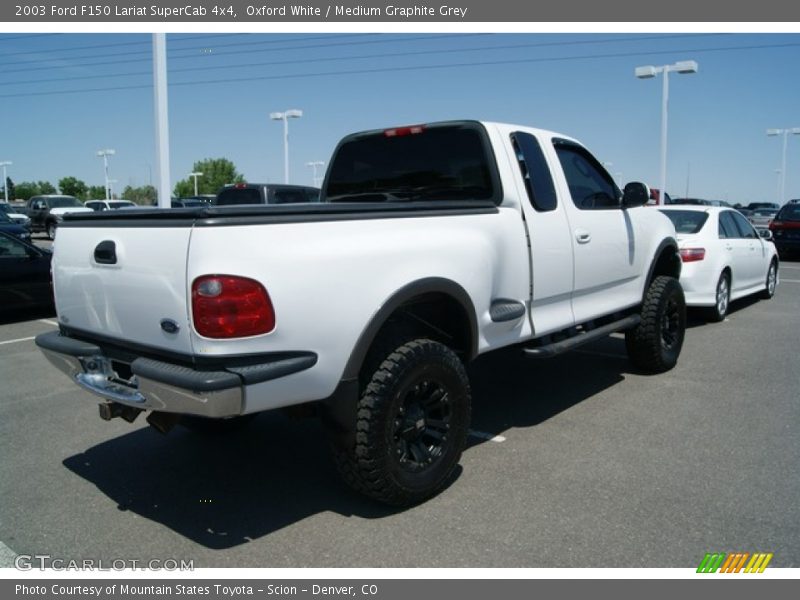 Oxford White / Medium Graphite Grey 2003 Ford F150 Lariat SuperCab 4x4
