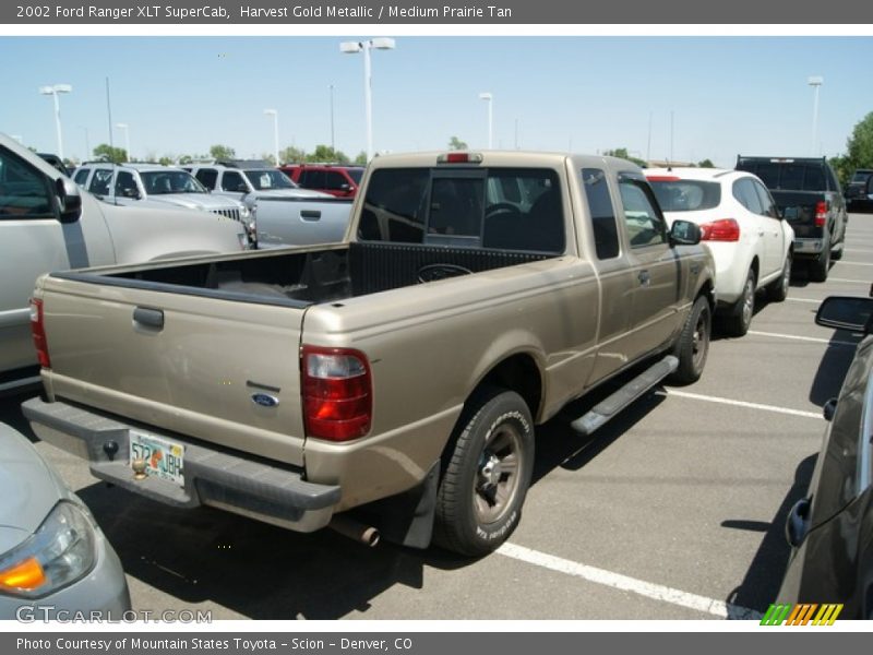 Harvest Gold Metallic / Medium Prairie Tan 2002 Ford Ranger XLT SuperCab