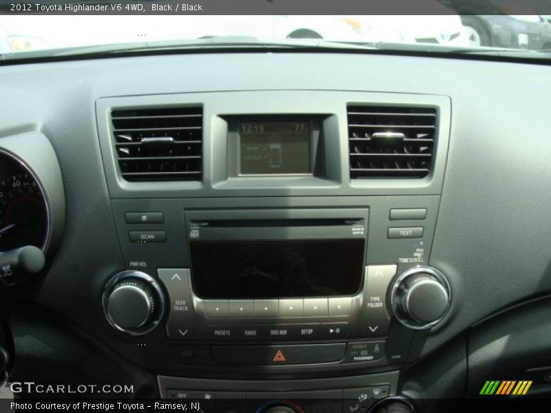 Black / Black 2012 Toyota Highlander V6 4WD