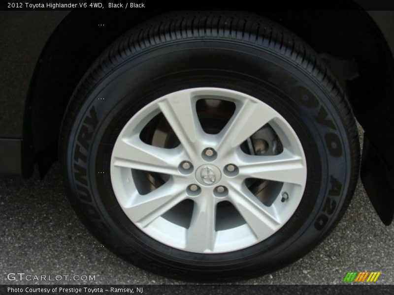 Black / Black 2012 Toyota Highlander V6 4WD
