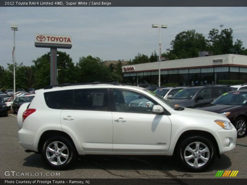 Super White / Sand Beige 2012 Toyota RAV4 Limited 4WD