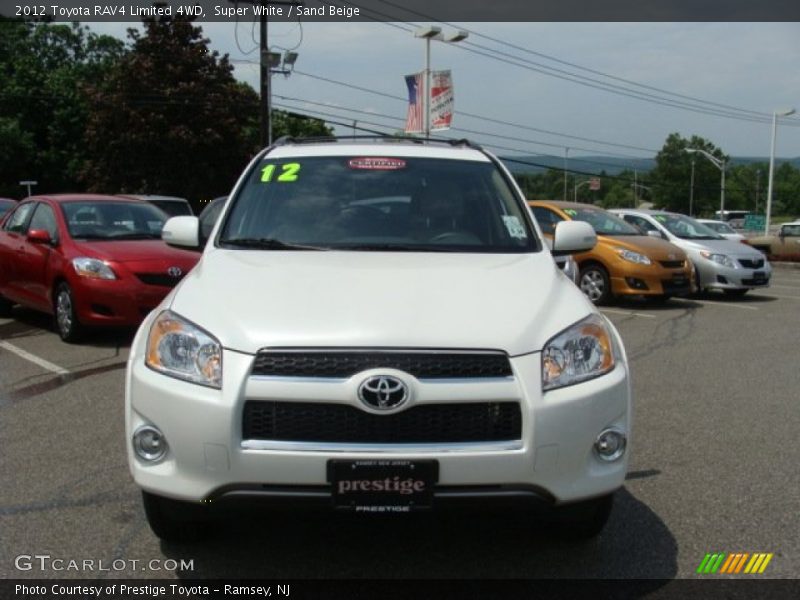 Super White / Sand Beige 2012 Toyota RAV4 Limited 4WD