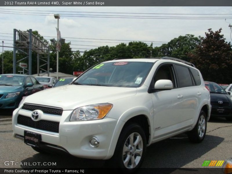 Super White / Sand Beige 2012 Toyota RAV4 Limited 4WD