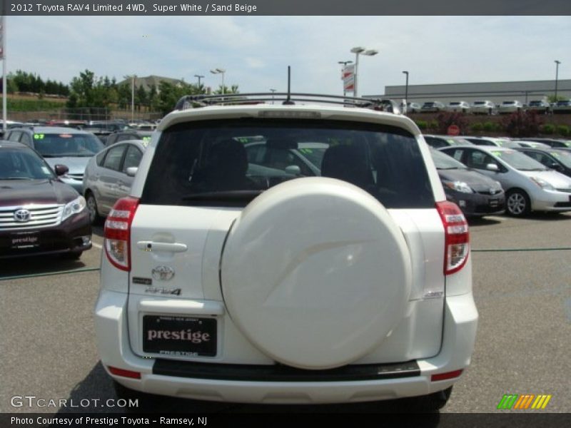 Super White / Sand Beige 2012 Toyota RAV4 Limited 4WD