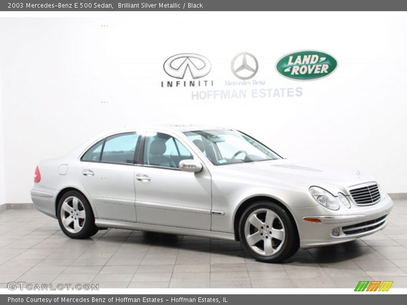 Brilliant Silver Metallic / Black 2003 Mercedes-Benz E 500 Sedan