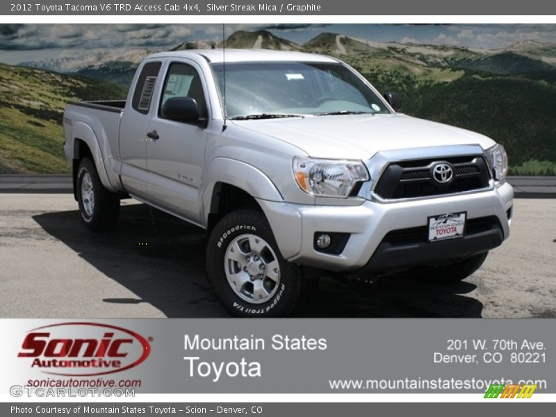 Silver Streak Mica / Graphite 2012 Toyota Tacoma V6 TRD Access Cab 4x4