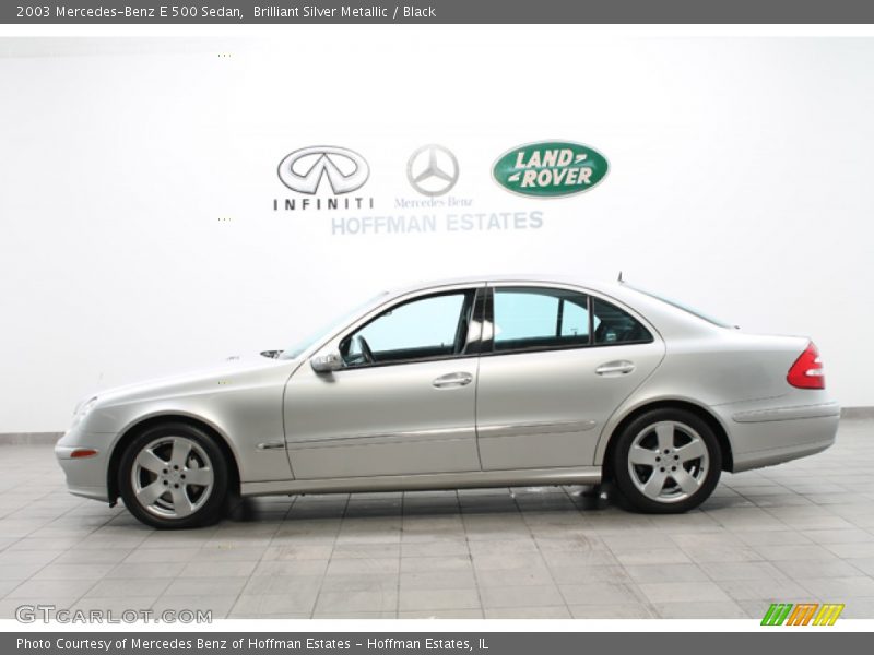 Brilliant Silver Metallic / Black 2003 Mercedes-Benz E 500 Sedan